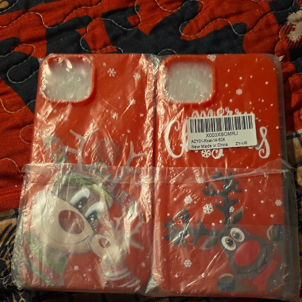 Christmas Themed Red Phone Case Iphone 13/14 2 Cases